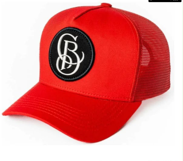 Boné ChoraBoy Aba Curva Trucker — Signature CB — Vermelho